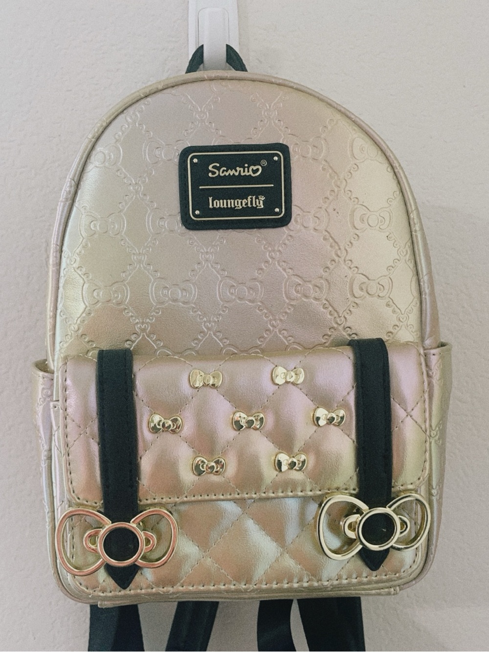 Limited Edition Sanrio Hello Kitty 50th Anniversary Gold  Mini Backpack